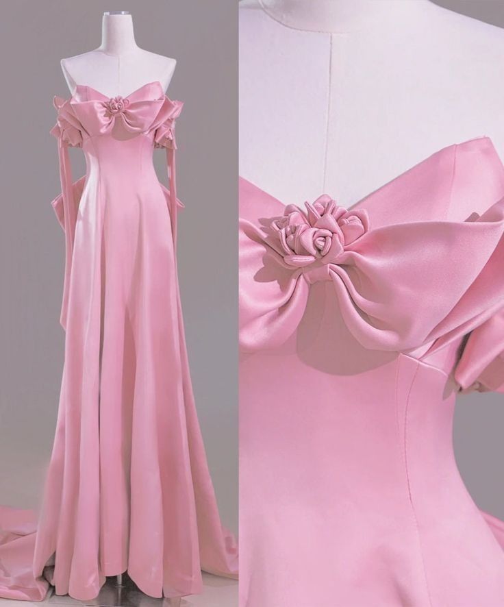 Sexy A Line Sweetheart Pink Satin Long Prom Dress Evening Dress Formal Dress SD1820