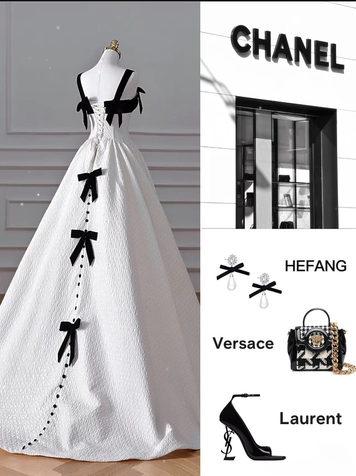 Vintage Fashion A line Straps White Satin Floor Length Evening Dress Prom Dresses SD1912