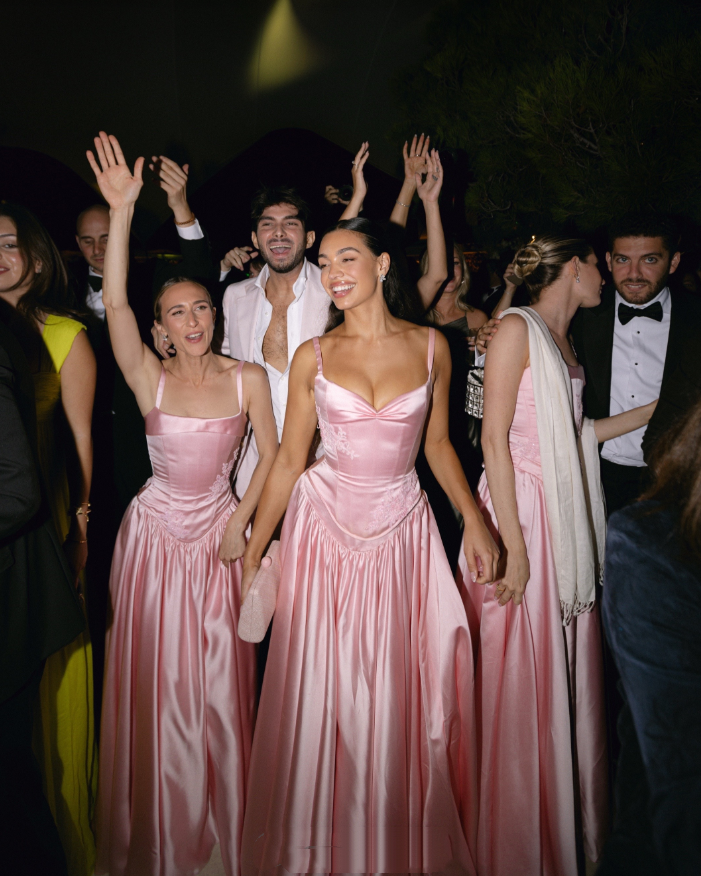 Glamorous Rose Pink A Line Evening Dress Simple
