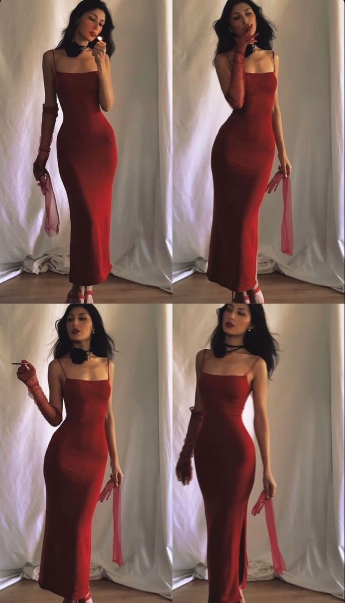 Pretty Mermaid Spaghetti Straps Red Prom Dresses Long Party Dress SD2279