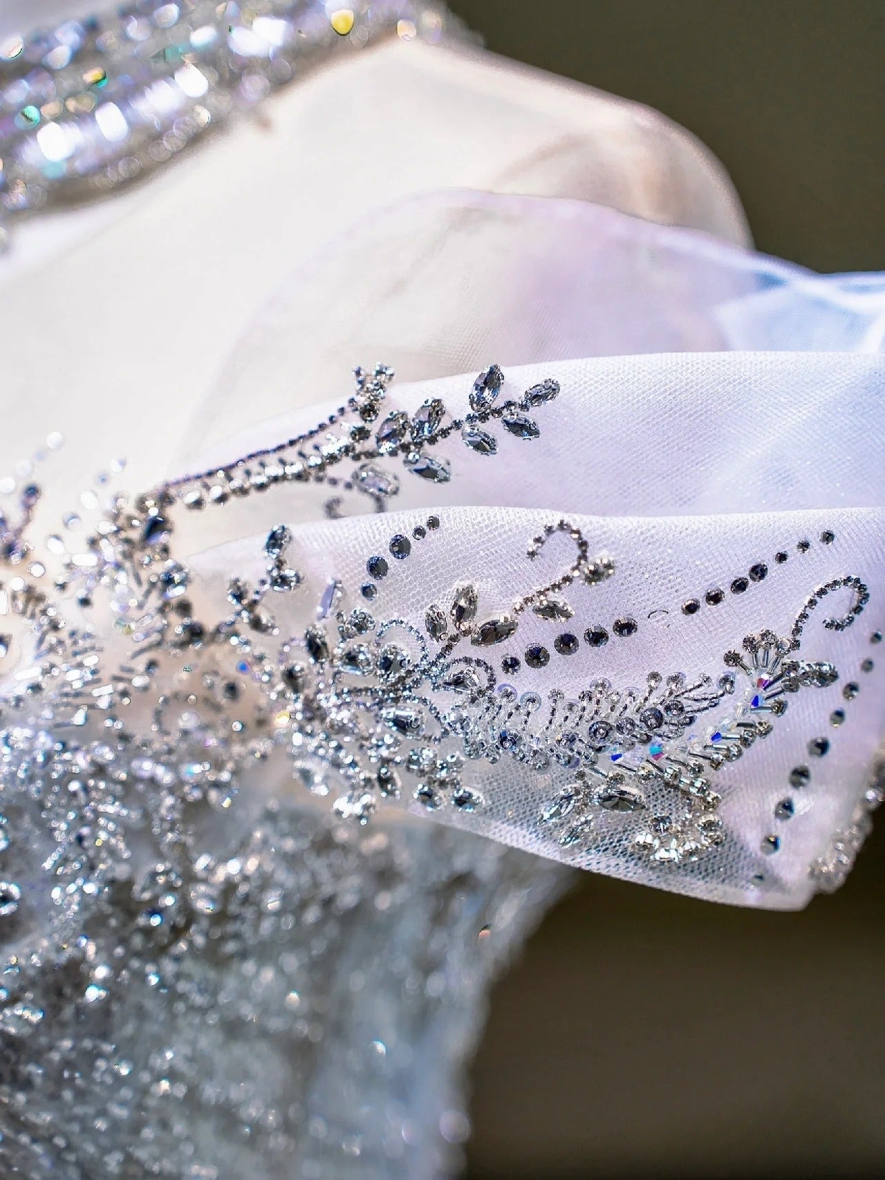 Pretty Mermaid Off The Shoulder Tulle Silver Beads Long Prom Dresses F ...