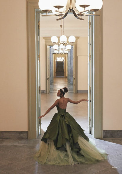 Pretty Ball Gown Strapless Olive Green Long Satin Prom Dresses Formal Evening Dress SD2404