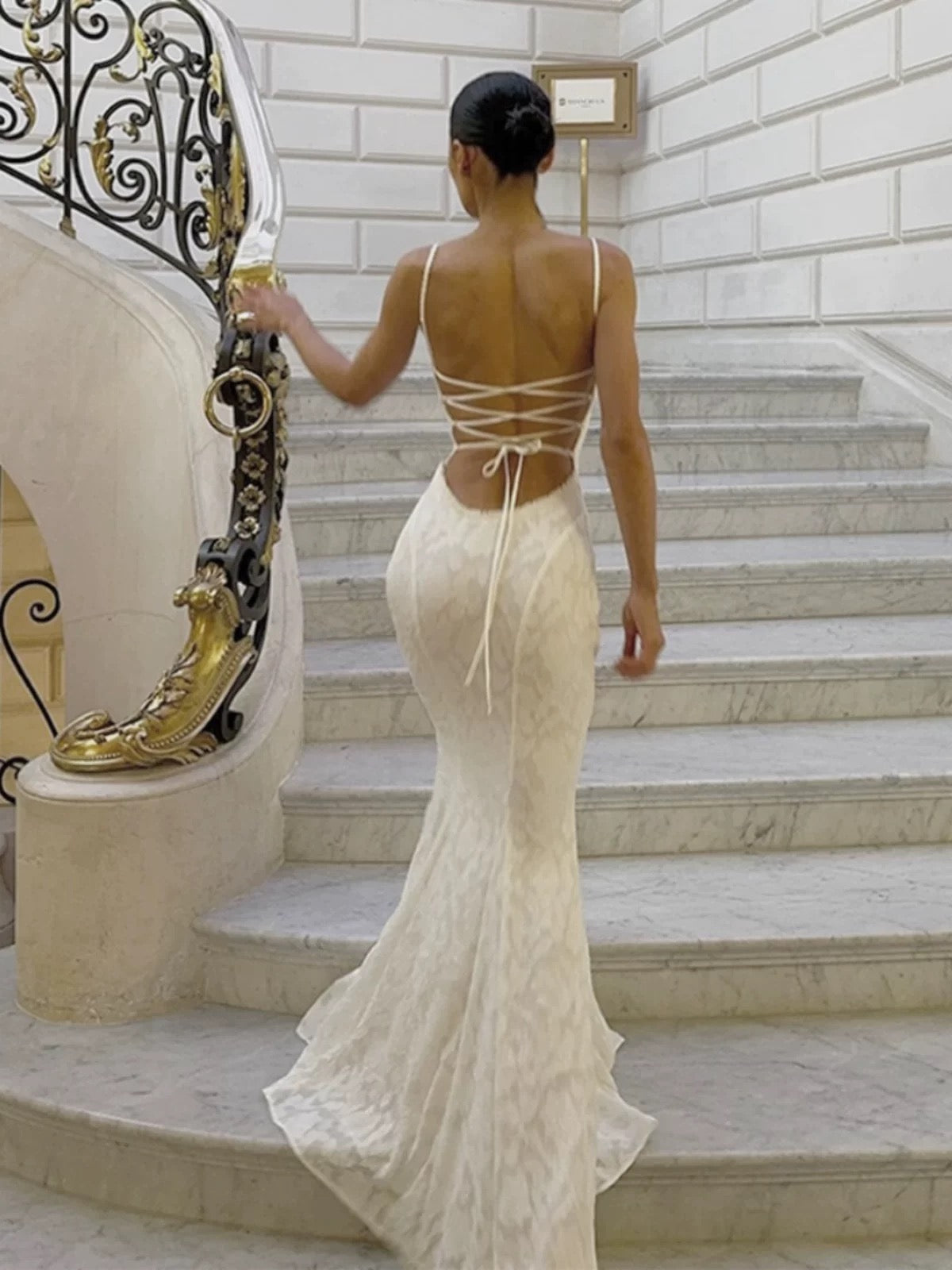 Modest Mermaid Spaghetti Straps Long Prom Dresses Formal Graduation Party Dress Evening Dress SD2461
