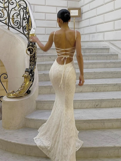 Modest Mermaid Spaghetti Straps Long Prom Dresses Formal Graduation Party Dress Evening Dress SD2461