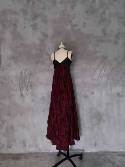 Pretty A line Spaghetti Straps Burgundy Long Prom Dresses Birthday Dress For Women SD250