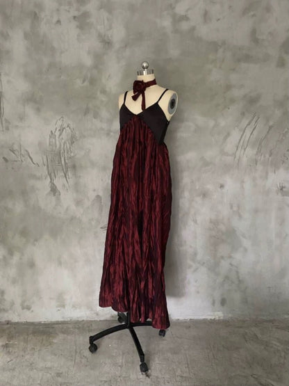 Pretty A line Spaghetti Straps Burgundy Long Prom Dresses Birthday Dress For Women SD250