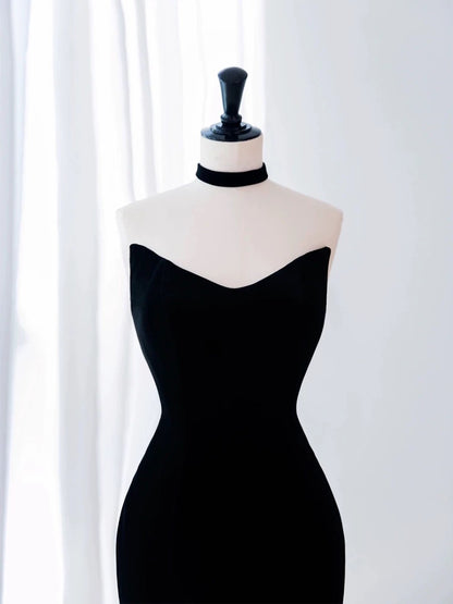 Pretty Mermaid Sweetheart Neckline Black Tulle Long Evening Dress Prom Dresses SD2779