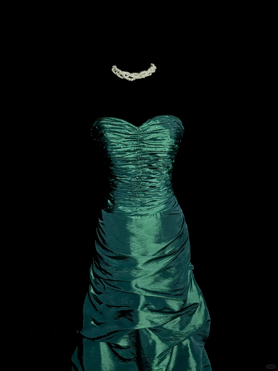 Aesthetic Mermaid Sweetheart Neckline Green Taffeta Prom Dress Ruffle Long Party Dress SD2928