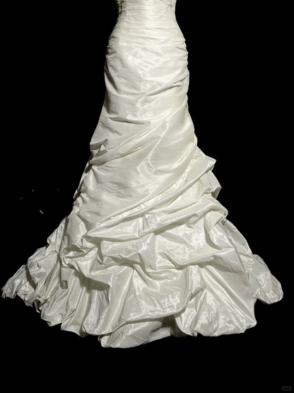 Classy Mermaid Sweetheart Taffeta Ivory Long Wedding Dress Bridal Dresses SD2930