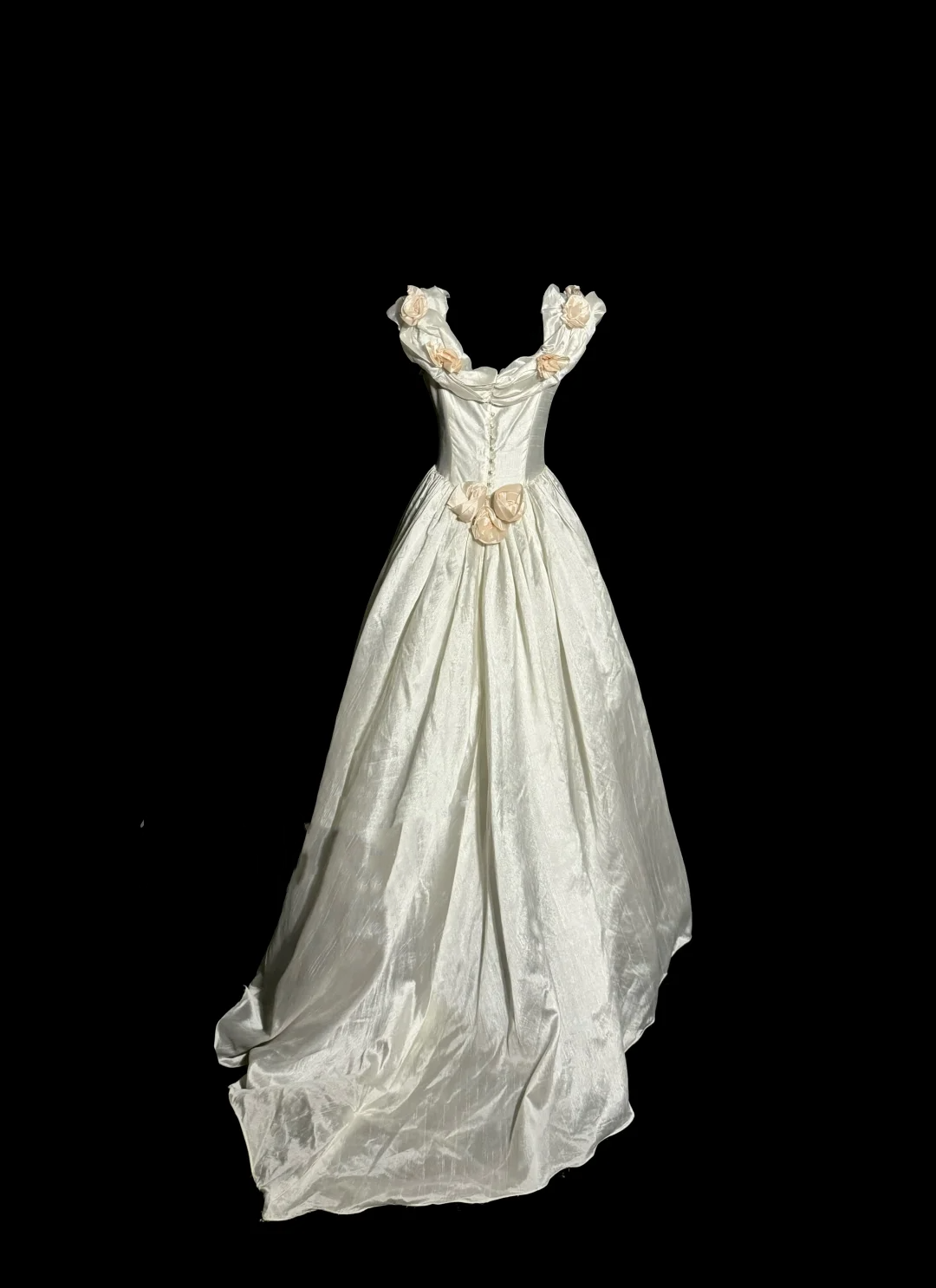 Classy Ball Gown Off The Shoulder Lace Ivory Long Wedding Dress Bridal Dresses SD2931