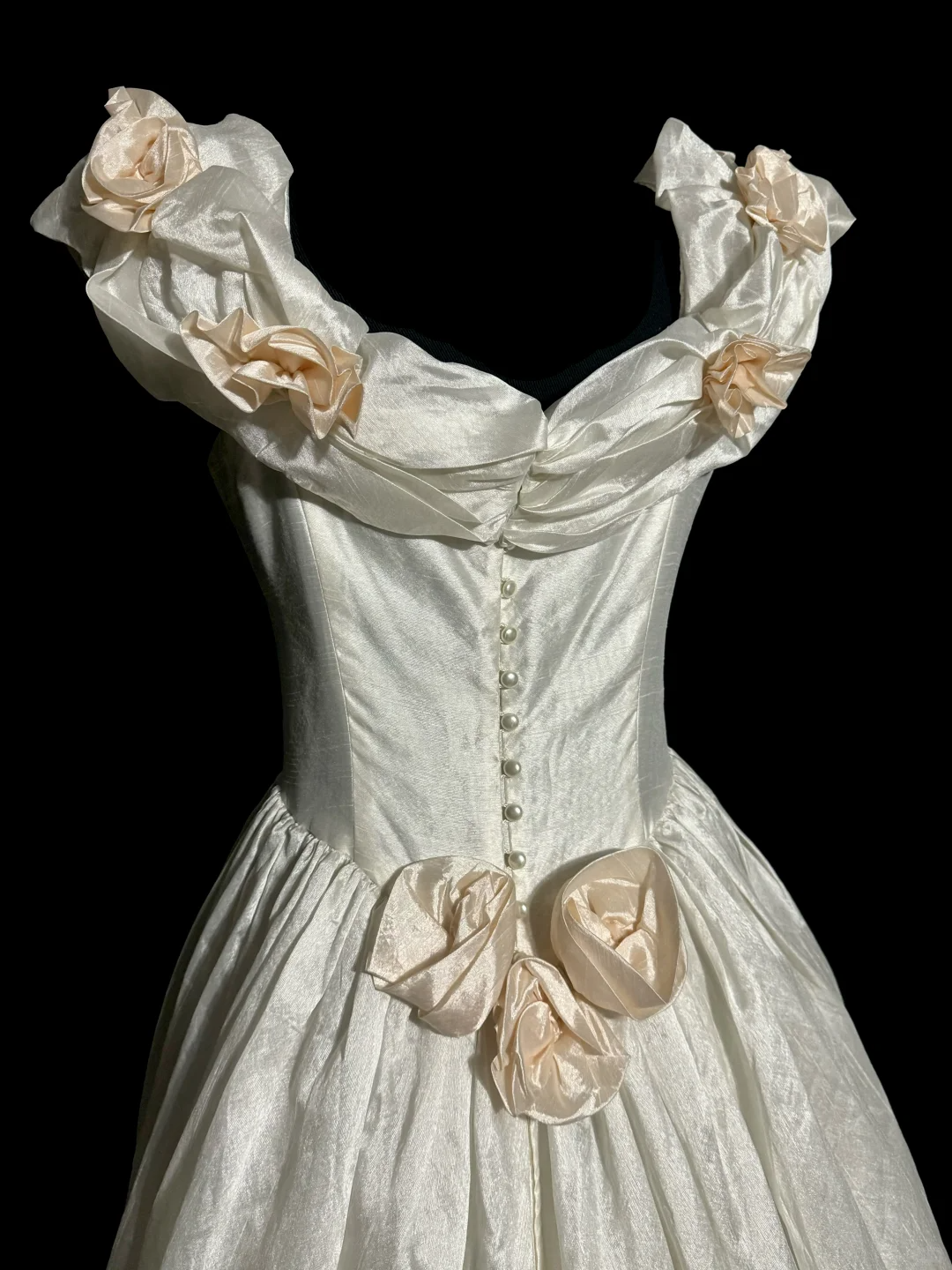 Classy Ball Gown Off The Shoulder Lace Ivory Long Wedding Dress Bridal Dresses SD2931