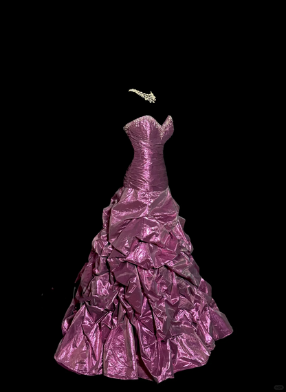 Aesthetic Mermaid Sweetheart Neckline Taffeta Prom Dress Ruffle Long Party Dress SD2941