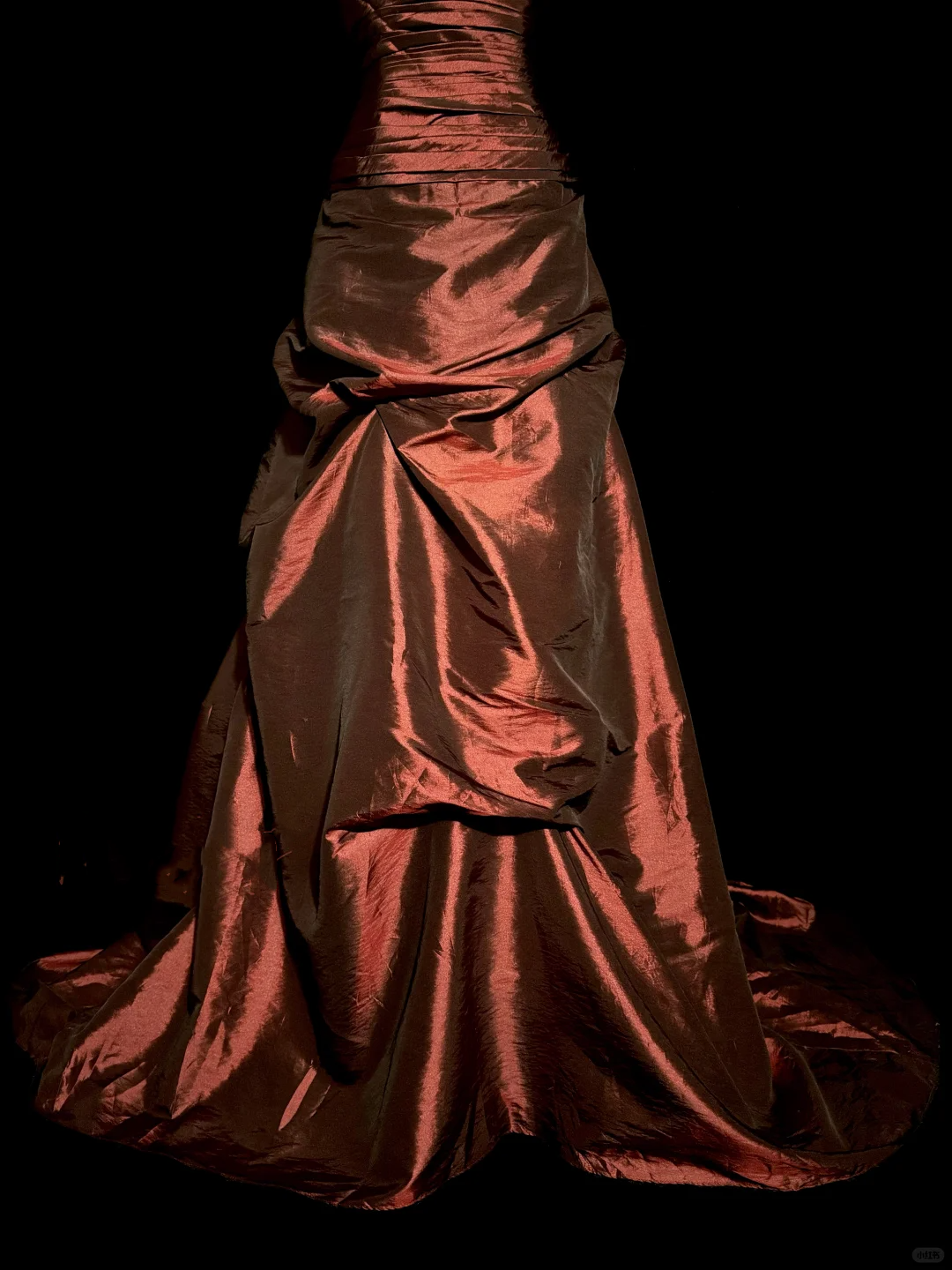 Aesthetic Ball Gown Strapless Burgundy Taffeta Prom Dress Ruffle Long Party Dress SD2942