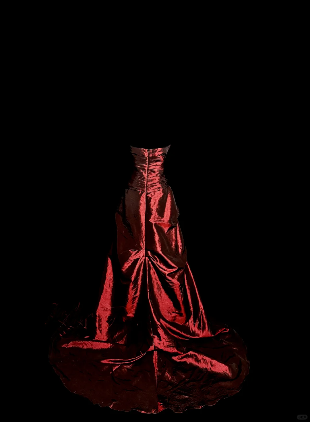 Aesthetic Ball Gown Strapless Burgundy Taffeta Prom Dress Ruffle Long Party Dress SD2942