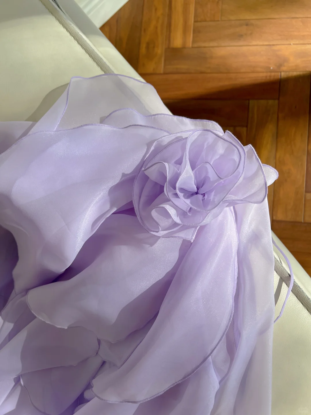 Glamorous Halter Chiffon Ruffle Layered Long Party Dress,Lavender Evening Gown D2994