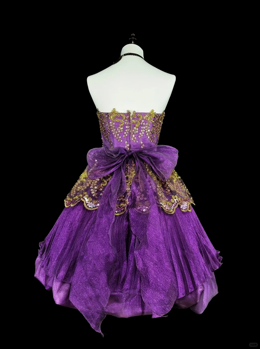 Vintage Purple Strapless Tulle Sequin A Line Short Graduation Homecoming Dress,Mini Birthday Dress D4065
