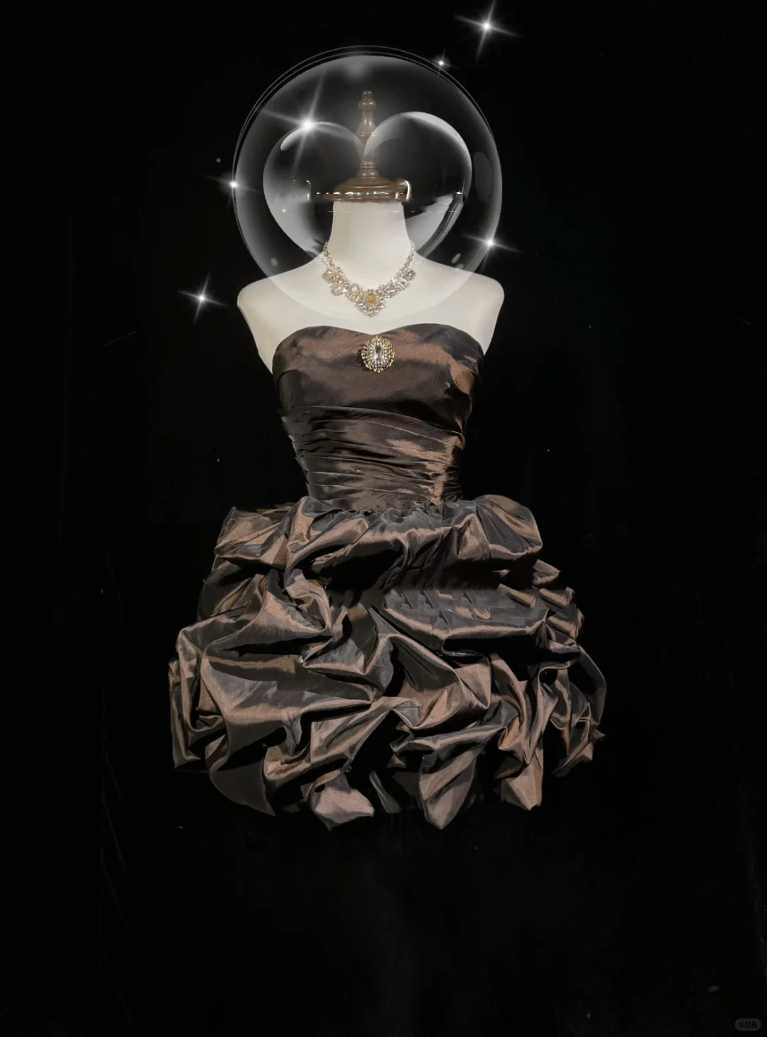 Rotrp Brown Strapless Satin Pleated A Line Short Homecoming Dress Cocktail Dress D3362