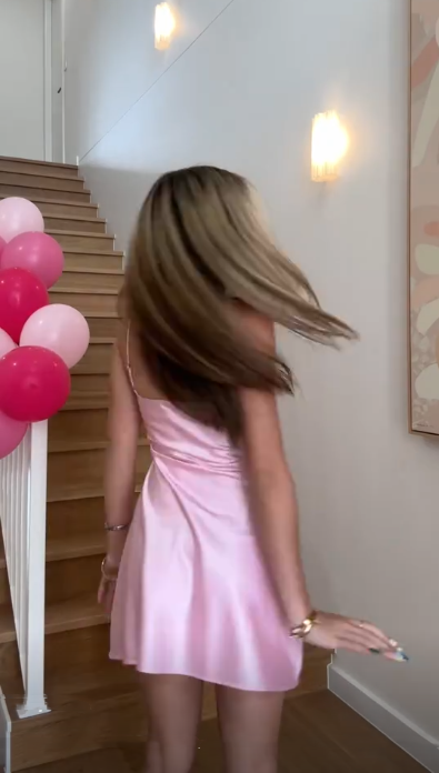 Classy Spaghetti Straps Pink Satin A Line Short 8th Grade Homecoming Dress Cocktail Dress D3339