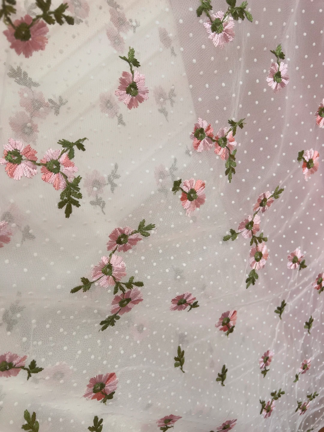 Charming Pink Sleeveless Tulle Embroidered Floral A Line Long Evening Dress Party Dress D2986