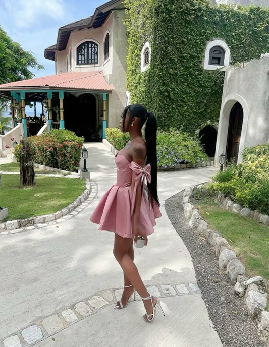 Pretty Strapless Sweetheart Neck A Line Short Birthday Party Dress Homecoming Dress S656