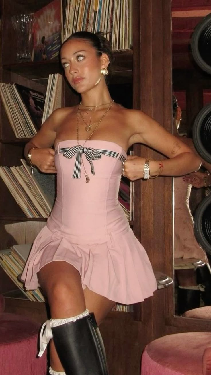 Sweet Pink Strapless A Line Homecoming Dress Mini Prom Dress S468