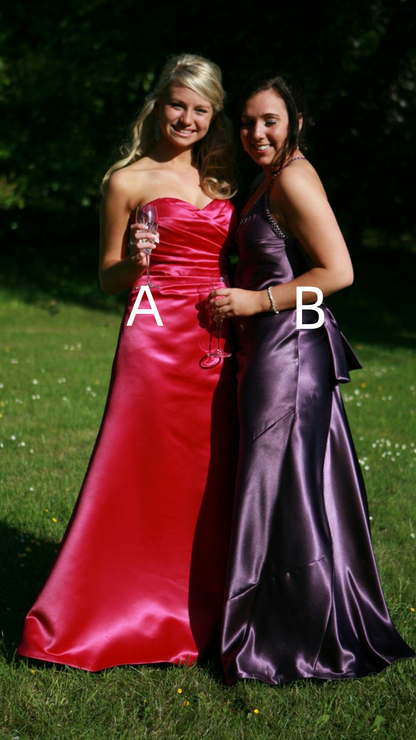 Classy Satin Mermaid Long Wedding Guest Dress Formal Birthday Party Dress  D1332