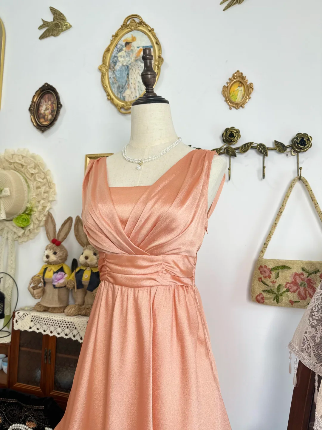 Simple Orange Satin Pleated Short Party Dress Formal Graduation Homecoming Dress D311