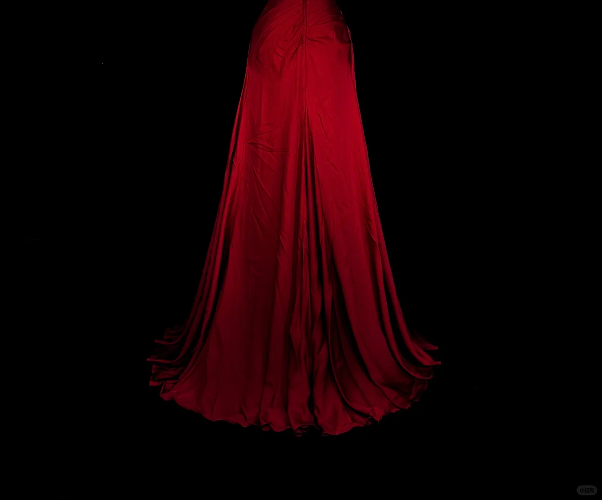 Vintage Sweetheart Neck Satin Pleated Beaded Evening Dress Burgundy Mermaid Long Party Dress D5378