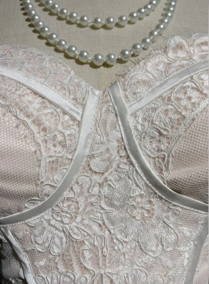 Pretty Strapless Light Pink Tulle Lace Appliques Mermaid Long Evening Dress Formal Wedding Guest Dress D2075