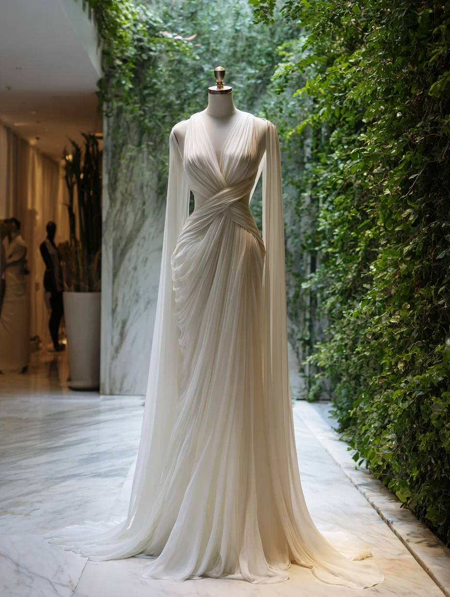 Sexy White Chiffon Pleated Mermaid Long Evening Dress Birthday Prom Dress D2479