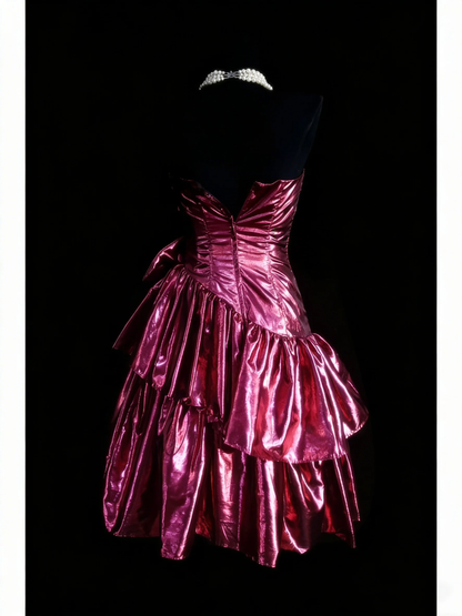 Retro Ball Gown Pink Sweetheart Short 18th Birthday Dress Homecoming Dresses D4259
