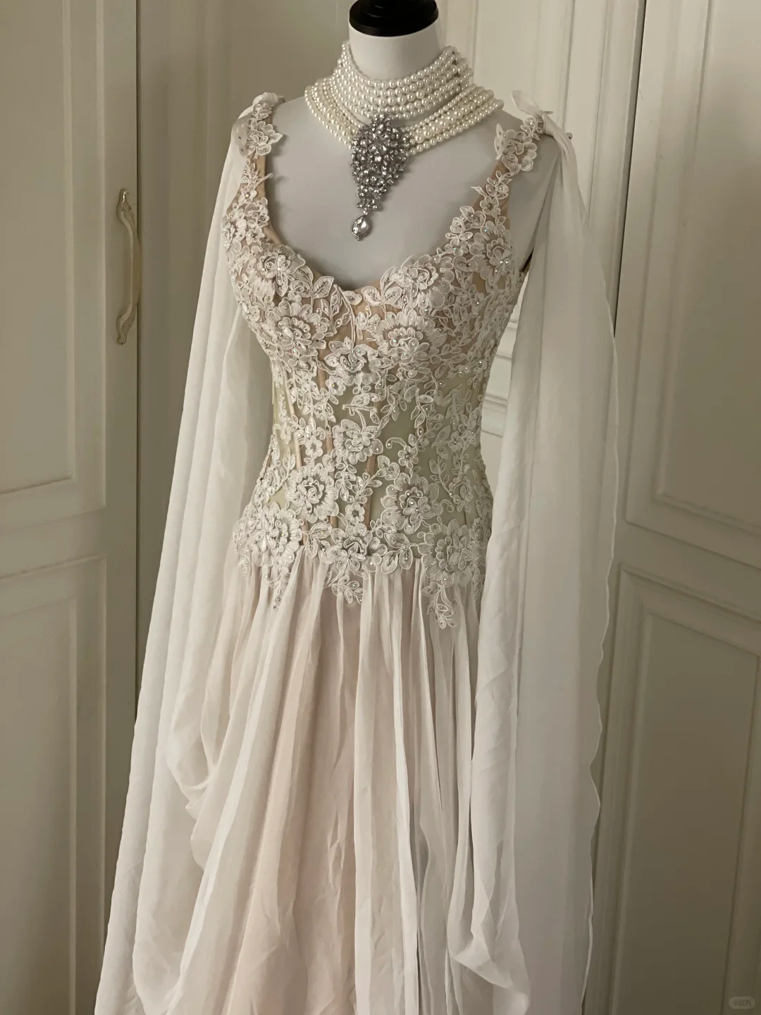 Classy Chiffon Appliques Beaded Mermaid Long Prom Dress Evening Gown D3106