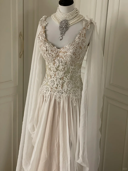 Classy Chiffon Appliques Beaded Mermaid Long Prom Dress Evening Gown D3106