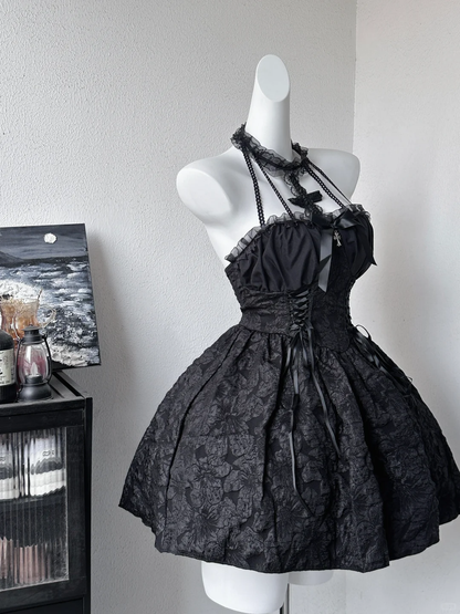 Unique Sweetheart Neck Halter A Line Birthday Outfits Black Short Homecoming Dress S650