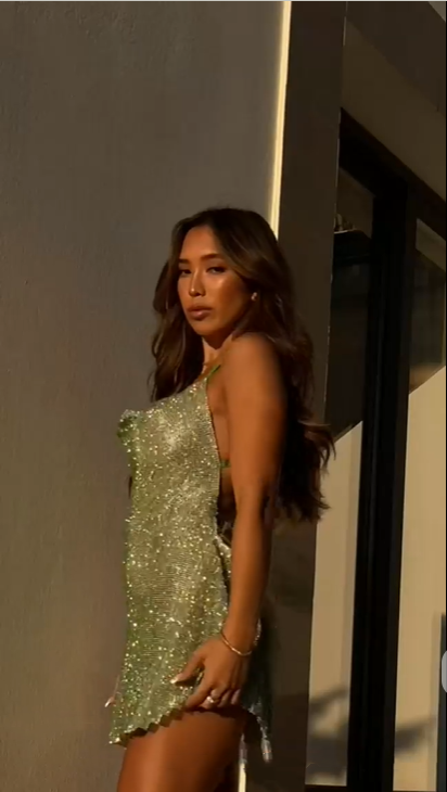 Glitter Halter Asakusa Green Sequin Backless Short Homecoming Dress,Formal 17th Birthday Outfits D3266