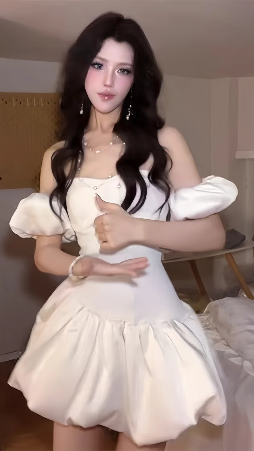 Charming Off The Shoulder Satin A Line White Short 16th Birthday Outfits Homecoming Dress D784