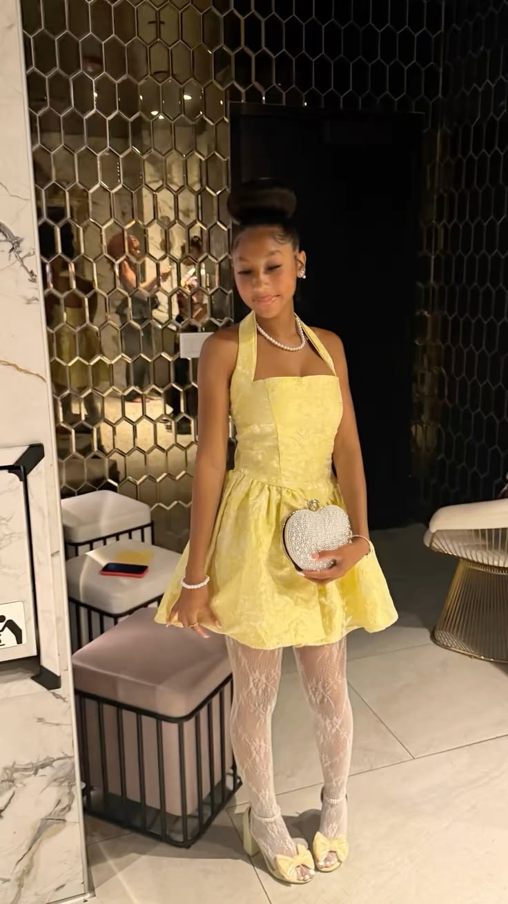 Pretty Halter Satin Print Floral A Line Short 9th Grade Homecoming Dress,Yellow Short Party Dress D4218
