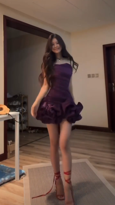 Sexy Spaghetti Straps Purple Tulle Pleated Short Graduation Homecoming Dress Cocktail Dress D4765