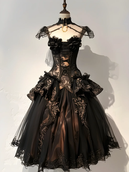 Unique Tulle Lace Brown A Line Short 6th Grade Homecoming Dress Cocktail Dress D103