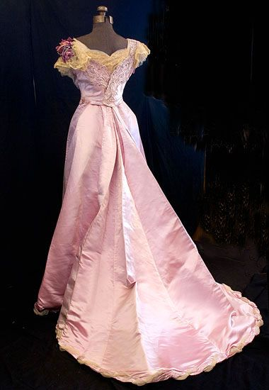 Retro Pink Lace Satin Mermaid Prom Dress Long Birthday Party Gown D1236