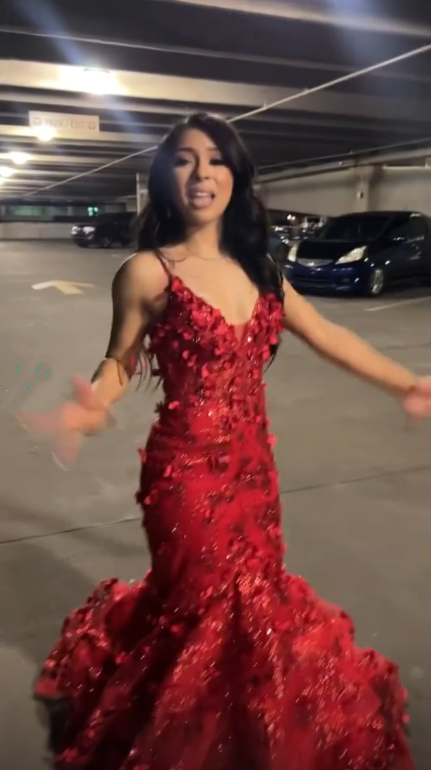 Sexy Spaghetti Straps Tulle Sequin Mermaid Evening Dress Red Long Party Dress D4982