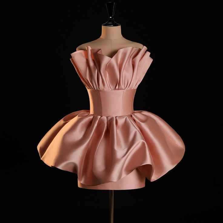 Beautiful Pink Strapless Pleated Homecoming Dress Birthday Dress S260