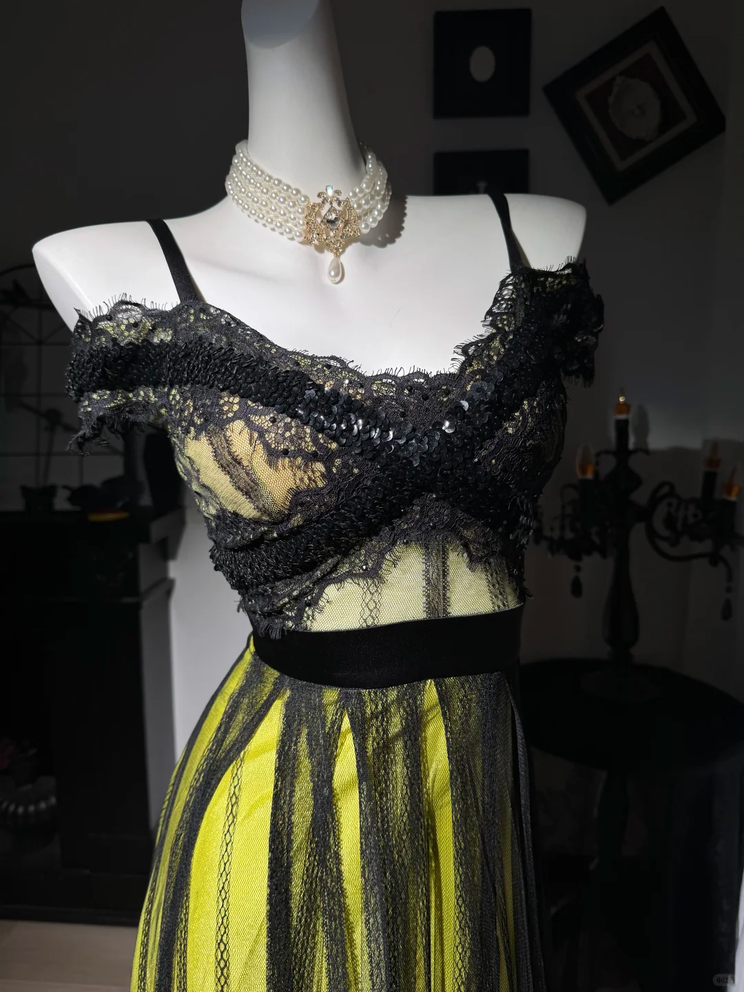 Retro Spaghetti Straps Green Satin Tulle Lace Sequin A Line Long Party Dress Prom Dress D3731