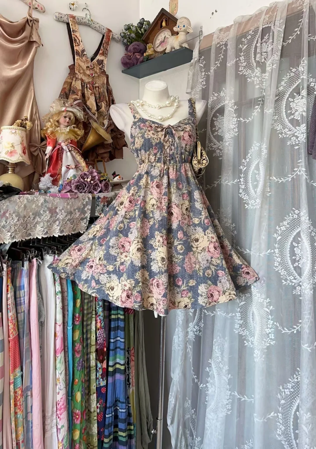 Pretty Spaghetti Straps Satin Print Floral A Line Short 8th Grade Homecoming Dress Birthday Outfits D3194
