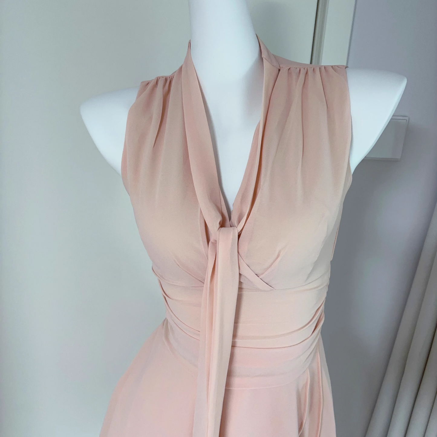 Pink Sleeveless Chiffon Short Vacation Dress Cocktail Dress S218