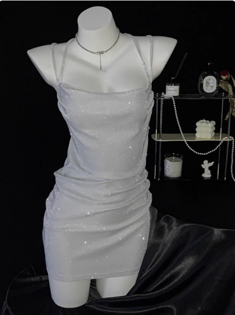 Sexy Straps Lilac Backless Short Cocktail Dress Short Sheath Homecoming Dress S671