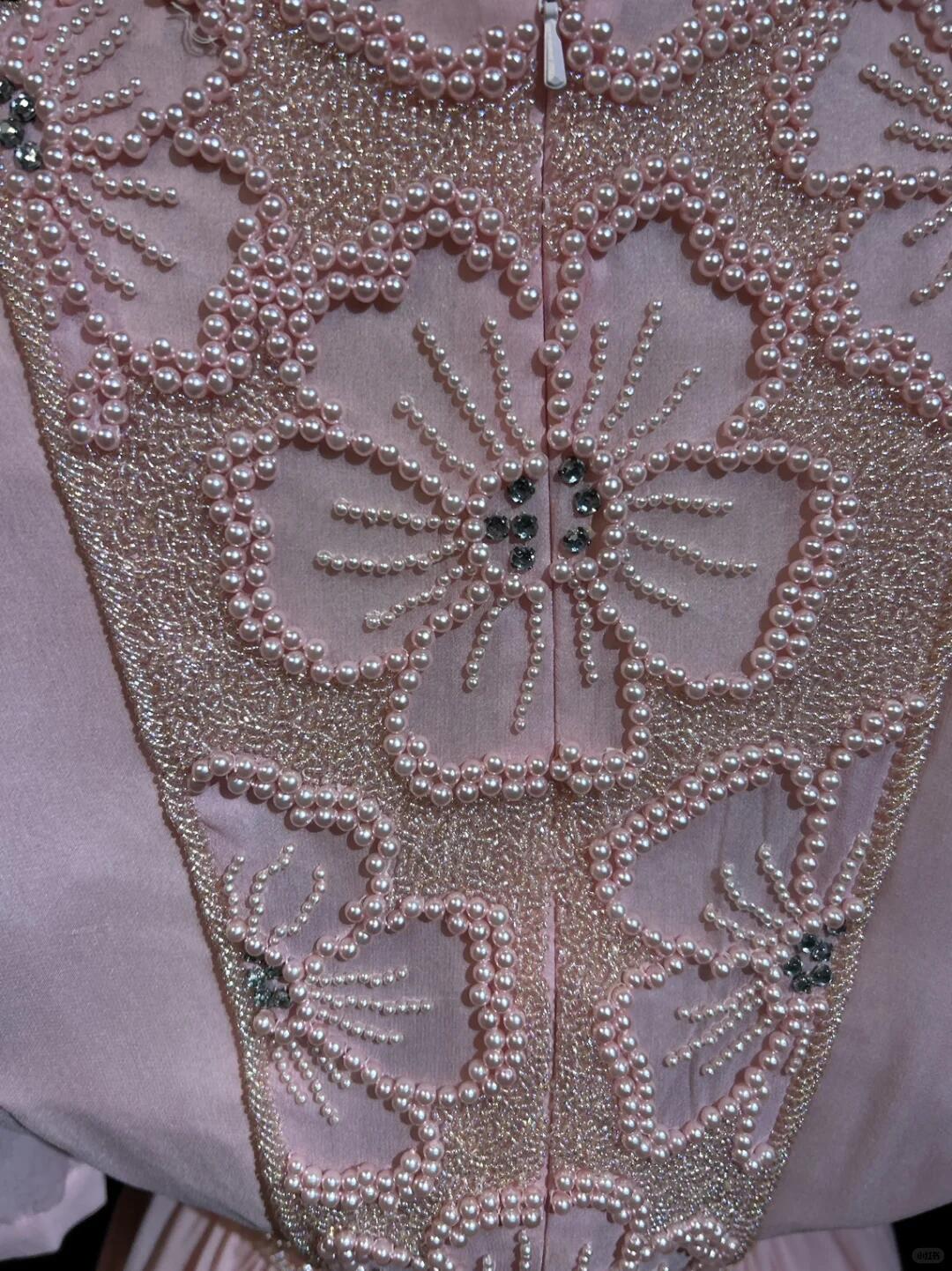 Sweet Pink Chiffon Pearls A Line Short 8th Grade Homecoming Dress,Formal 17th Birthday Outfits D3389
