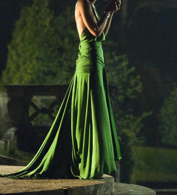 Pretty A Line Spaghetti Straps Green Chiffon Prom Dress Evening Dress Formal Dress SD2195