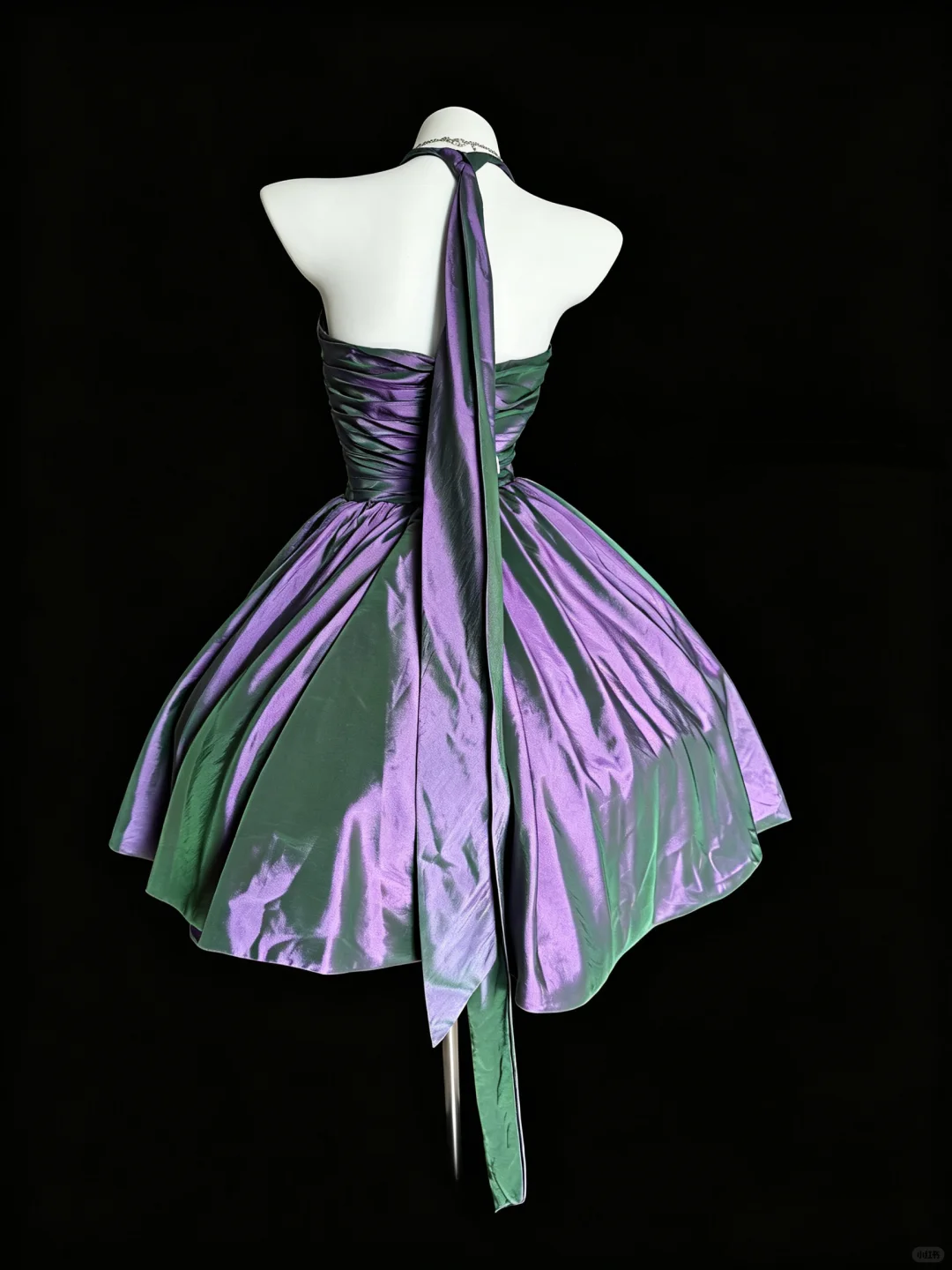 Pretty Halter Satin Short Party Dress Purple Short Graduation Homecoming Dress D5219