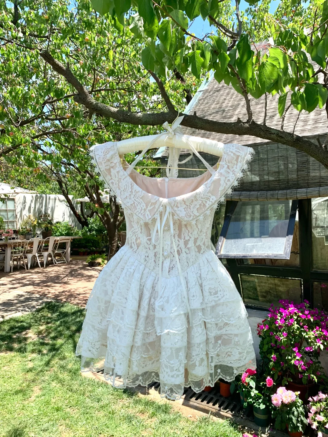 Vintage Lace Layered A Line Short 19th Birthday Outfits White Formal Graduation Homecoming Dress D408